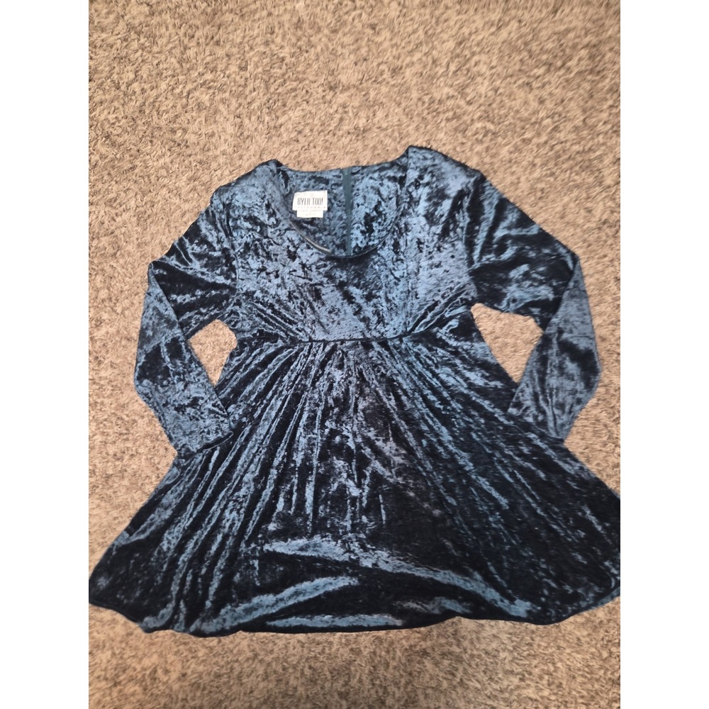 VTG 90s Byer Too Women's Green Mini Velvet Whimsy Goth Skater Dress Sm 4-6
